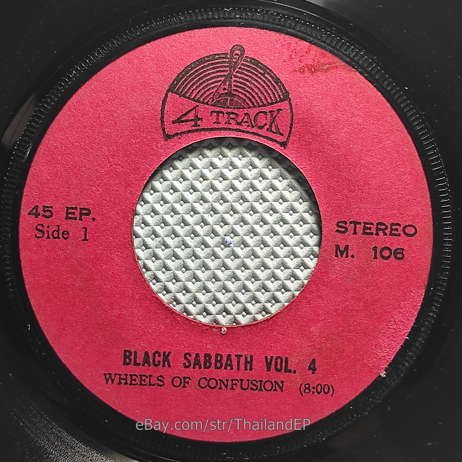 Black Sabbath - Wheels Of Confusion /M106 No P/S THAI EP 7" THAILAND 45RPM