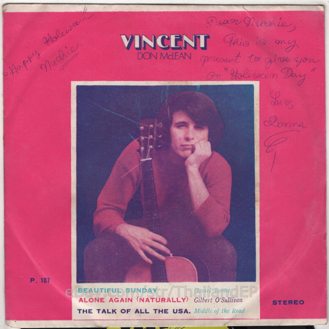 DANIEL BOONE /DON MCLEAN /MIDDLE OF THE ROAD / THAI EP 7" THAILAND