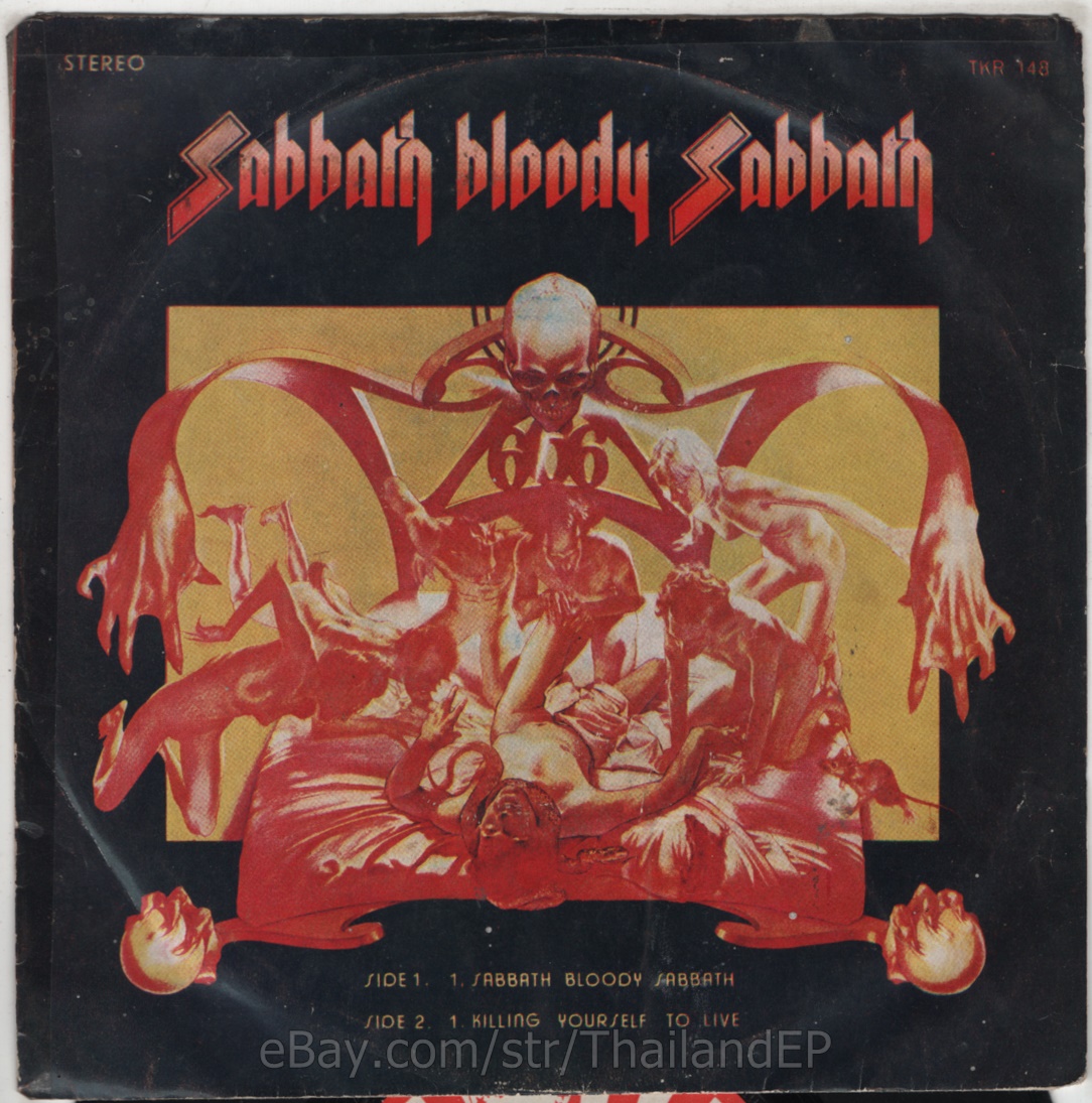 BLACK SABBATH /BLOODY /KILLING YOURSELF TO LIVE / THAI EP 7" THAILAND 45RPM