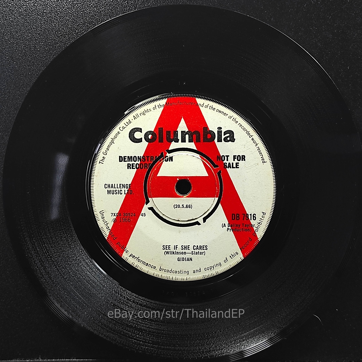 Gidian - See If She Cares (DB 7916) 7" Thai EP