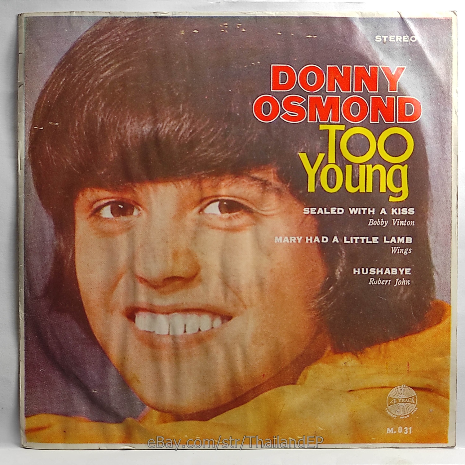 Donny Osmond - Too Young (M. 031) 7" Thai EP