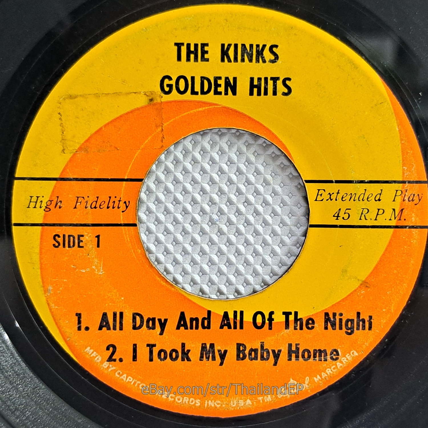 THE KINKS /ALL DAY AND ALL OF THE NIGHT / / THAI EP 7" THAILAND 45RPM