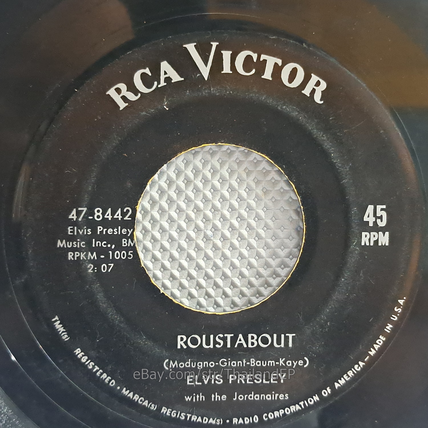 ELVIS PRESLEY /ROUSTABOUT /HARD KNOCKS / THAILAND EP 45 THAI 1st List