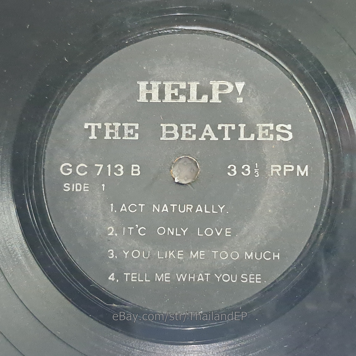 THE BEATLES /ACT NATURALLY /I'VE JUST SEEN A FACE / THAILAND EP 45 1st List RARE