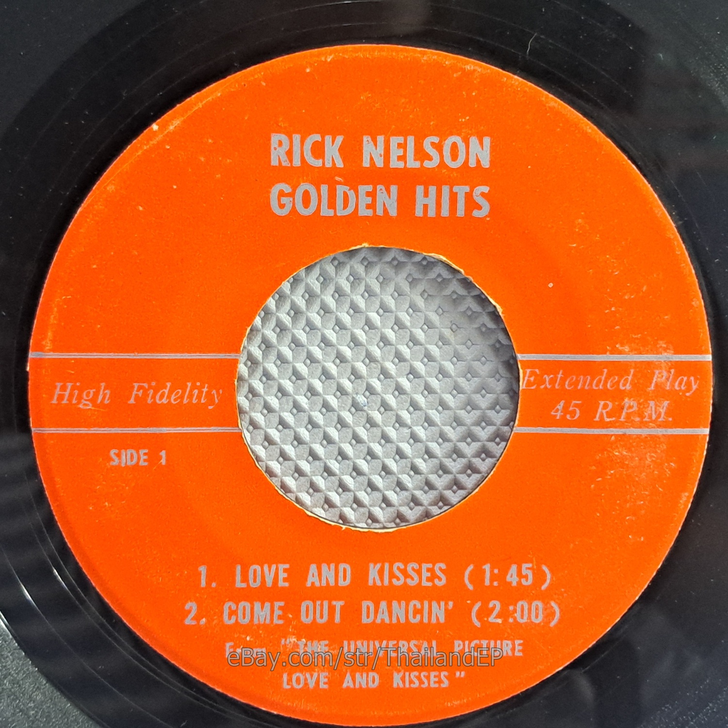 RICK NELSON - LOVE AND KISES (Rick Nelson,Love And Kises, Thailand ,Vinyl) 7" Thai EP